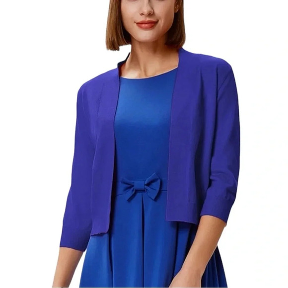 NWT GRACE KARIN Women's 3/4 Sleeve Cardigan Knit Sweaters Open Front Shrug - Picture 6 of 7